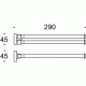 Colombo Plus W4913 Полотенцедержатель 2-ой 29 см