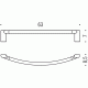 Colombo Luna B0110 Полотенцедержатель 63 см