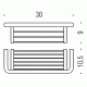 Colombo lulu B6232 Полочка металлическая 30 см (хром)