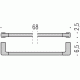 Colombo lulu B6211 Полотенцедержатель 68 см (хром)