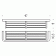 Colombo lulu B6233 Полочка металлическая 47 см (хром)