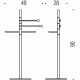 Colombo Isole B9403 Стойка напольная с 3-мя полотенцедержателями