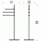 Colombo Planets B9815 Стойка напольная (3 полотенцедержателя)