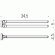 Colombo Basic B2712 Полотенцедержатель 2-ой поворотный 35 см