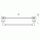 Colombo Look B1611 Полотенцедержатель 72 см