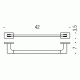 Colombo Look B1609 Полотенцедержатель 42 см