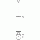 Colombo Trenta B3007NM Ёршик настенный (чёрный)