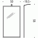 Colombo Fashion Mirrors B2061 Зеркало 500x950 с рамкой и светильником B1461