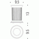 Colombo Hermitage B3341 Стакан настольный (хром)