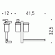 Colombo Units B9121 DX Настенная штанга (полотенцедержатель, дозатор, стакан)