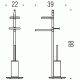 Colombo Planets B9833 Стойка напольная (ёршик, полотенцедержатель, мыльница, держатель ТБ)