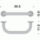 Colombo Contract B9720 Поручень для ванны