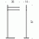 Colombo Square B9901 Стойка напольная с полотенцедержателями