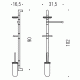 Colombo Isole B9422 Настенная стойка для унитаза и биде