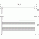 Colombo Basic B2787 Полка для полотенец 54 см