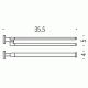 Colombo Nordic B5212 Полотенцедержатель 2-ой 35 см