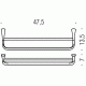 Colombo Land B2888 Полотенцедержатель двойной 47.5 см