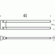 Colombo Luna B0112 Полотенцедержатель двойной поворотный 40 см